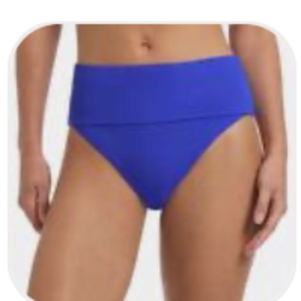 JETS Rib Fold Down Blue Bikini